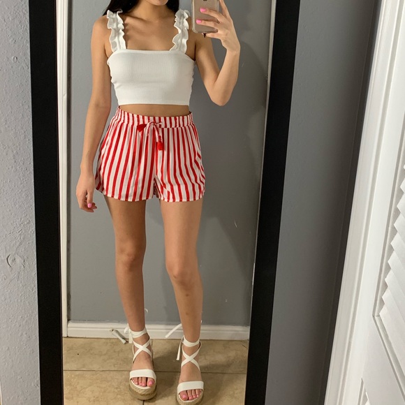 Cotton On Pants - Striped tassel shorts